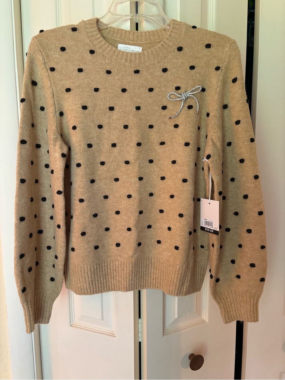 NWT LC Lauren Conrad polka dot sweater, size small